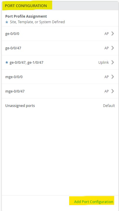 [Mist] Unassigned ports using the 