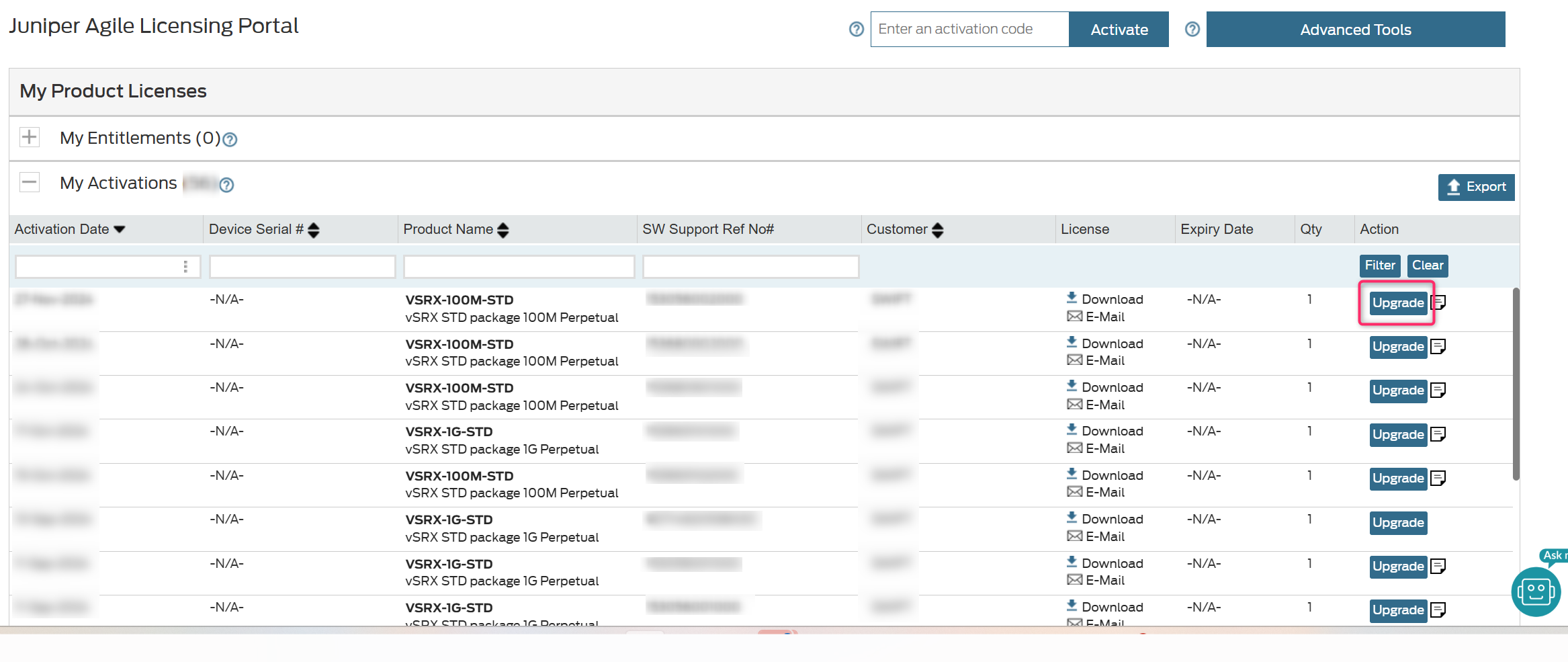 SRX] vSRX 3.0 requires a vCPU core based license from Junos OS