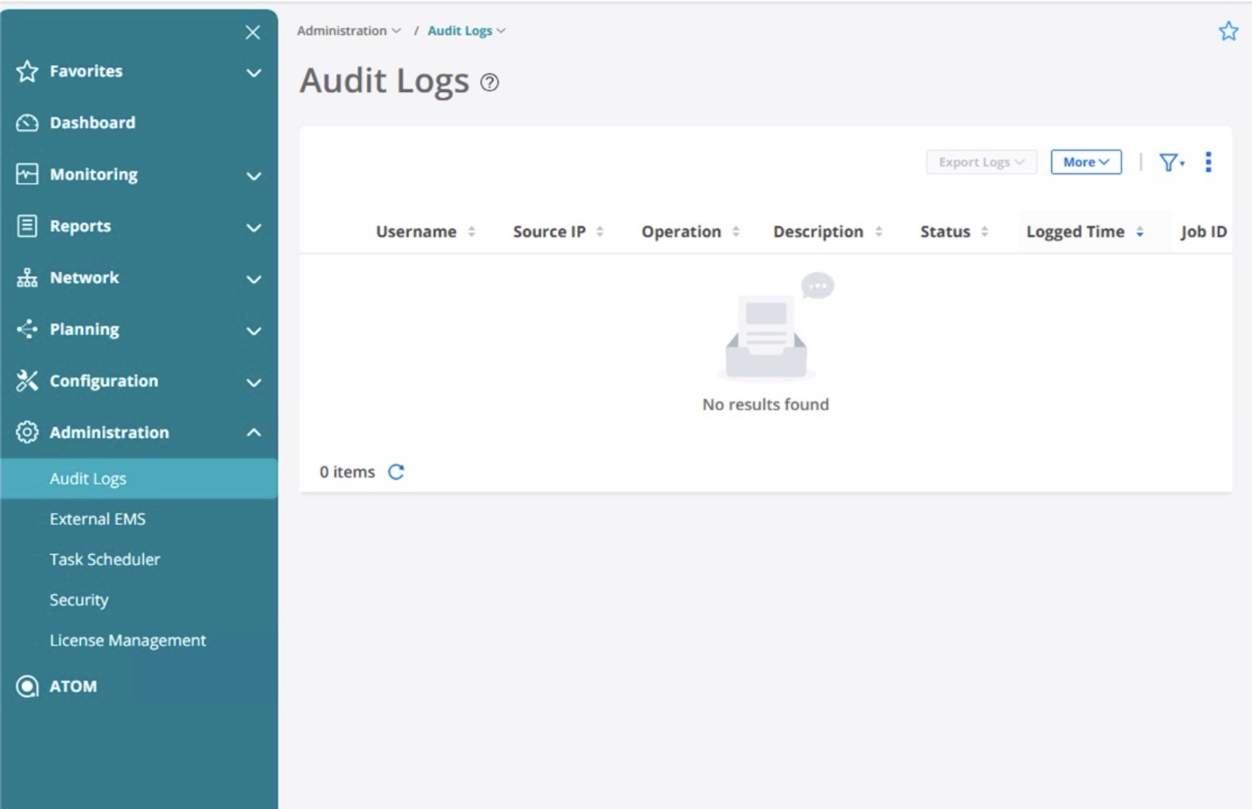 Audit logs not loading on web UI Paragon Automation