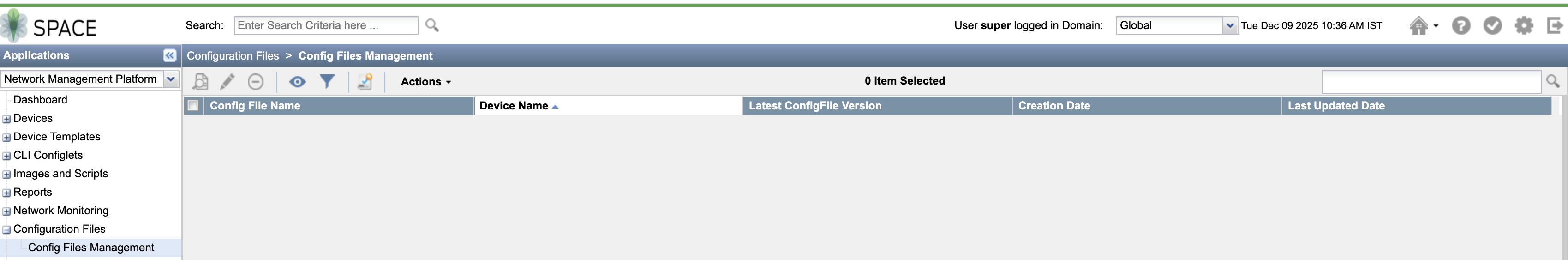 [Junos space] Scheduled config backup for managed device in Junos space.