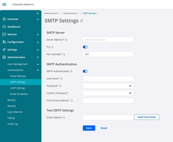 [Paragon Insight] How to configure SMTP server for email notification