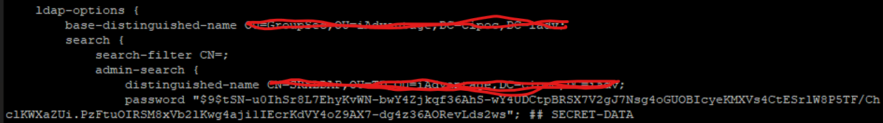 LDAP:AUTH: Admin Bind failed