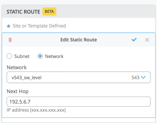 [Mist] Configure static routes