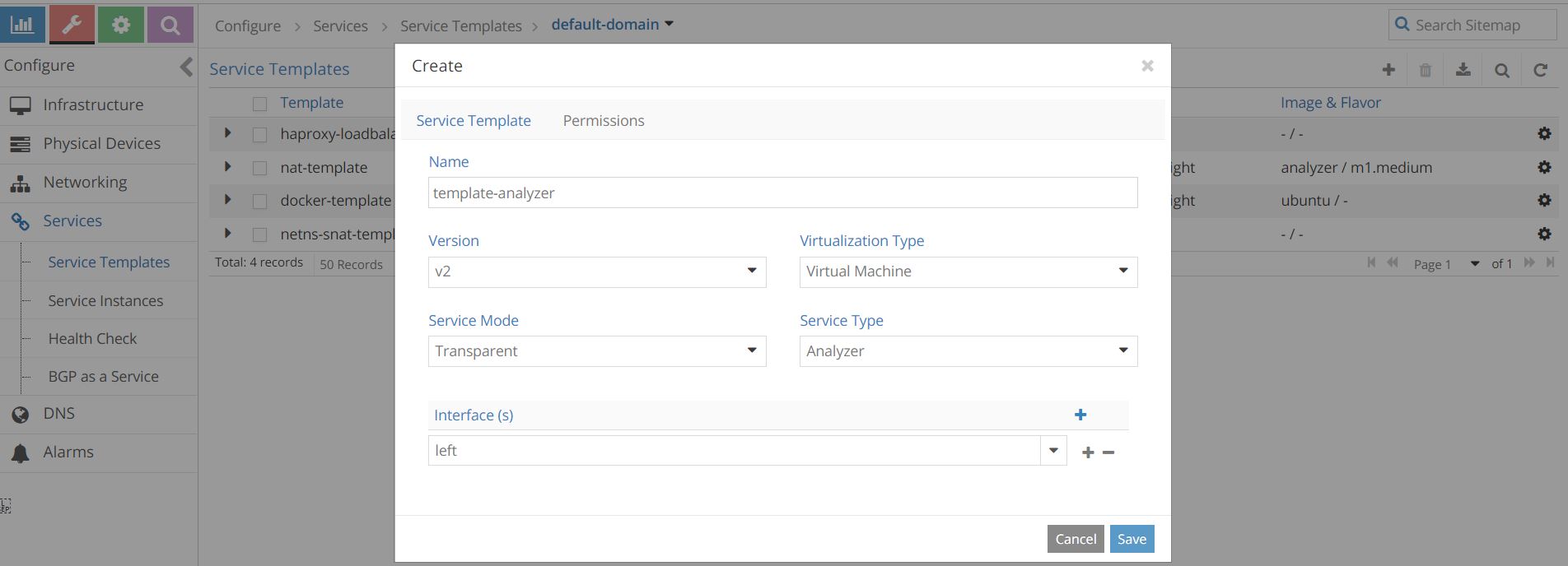 [contrail] Configure Network Mirroring Using Service Instance