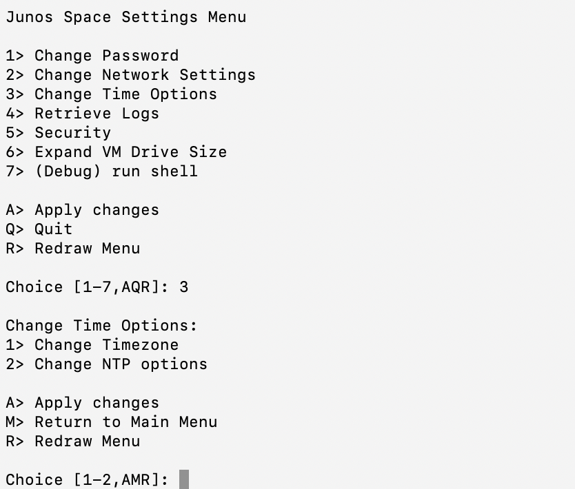 changing-the-time-zone-in-junos-space