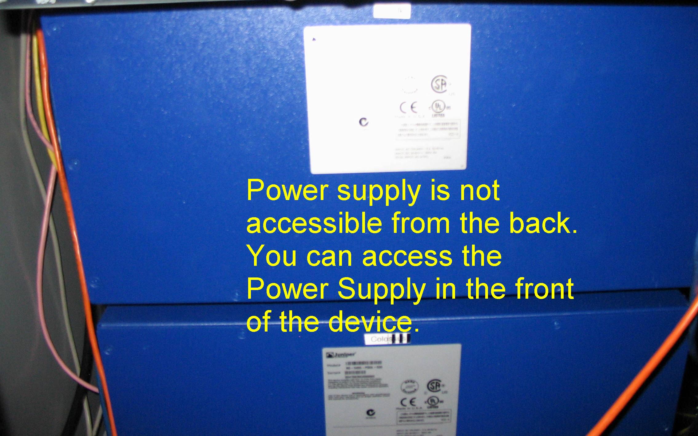 How to find/access the serial number of the power supply on a NS5400