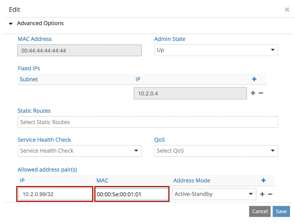 [Contrail] How to configure Allowed Address Pair with/without virtual ...
