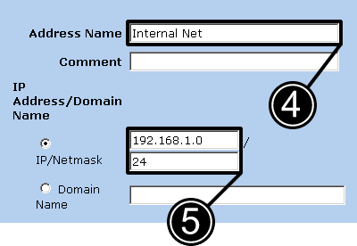 ScreenOS] How to configure an Address Book Entry for the Internal 