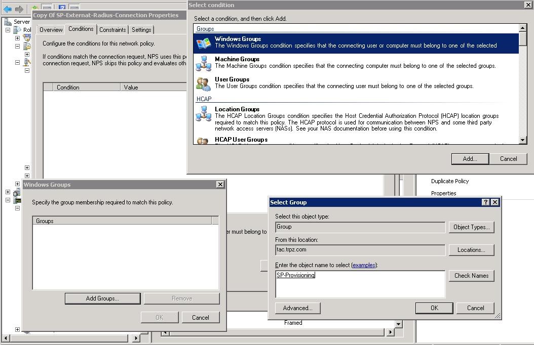 Example Configuration SmartPass using external RADIUS Authentication