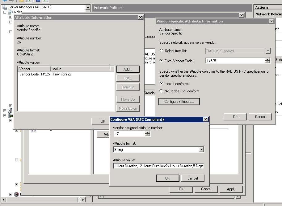 Example Configuration SmartPass using external RADIUS Authentication
