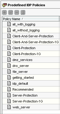 Juniper updating built-in IDP policy templates in attackDB update