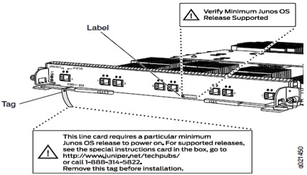 New EX8200 linecards require newer Junos software to boot successfully